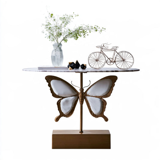 Sidetable voor de hal met marmerlook, kleur grijs