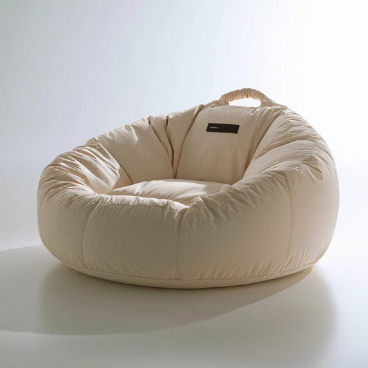 Gestoffeerde poef, kleur beige