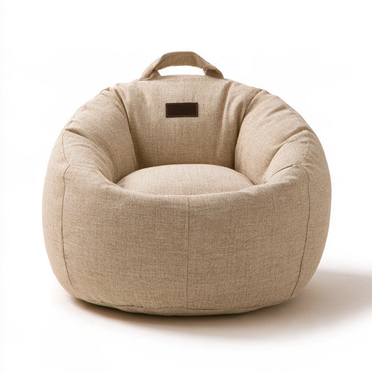 Gestoffeerde poef, kleur beige