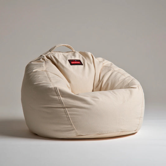 Gestoffeerde poef, kleur beige